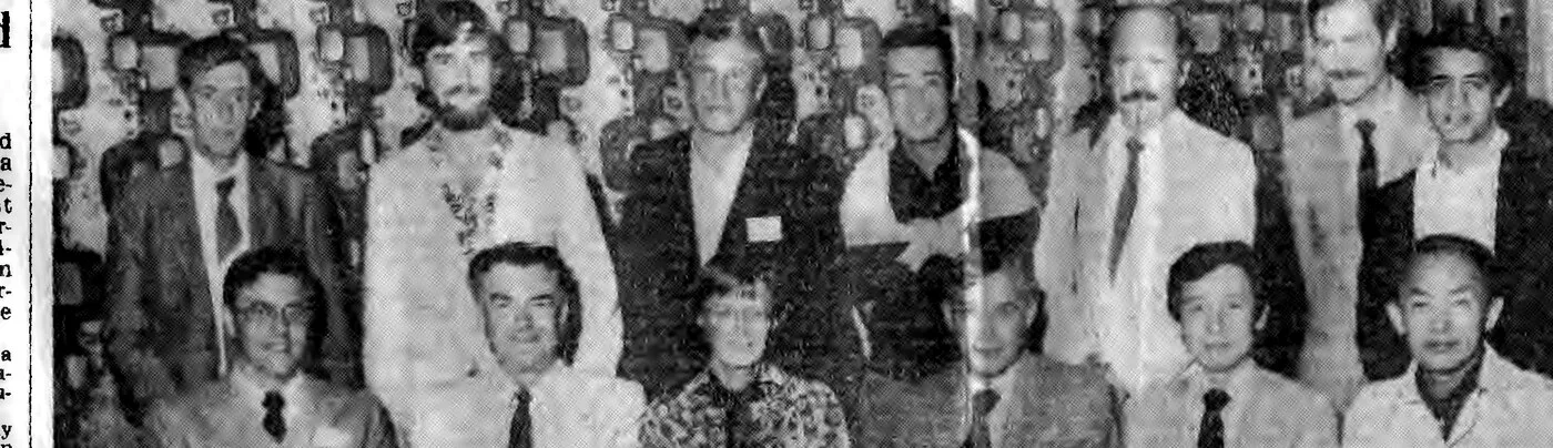 Delegates at an early fish nutrition symposium in Aberdeen, 1984